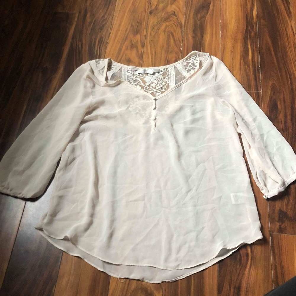 Sheer Cream Blouse